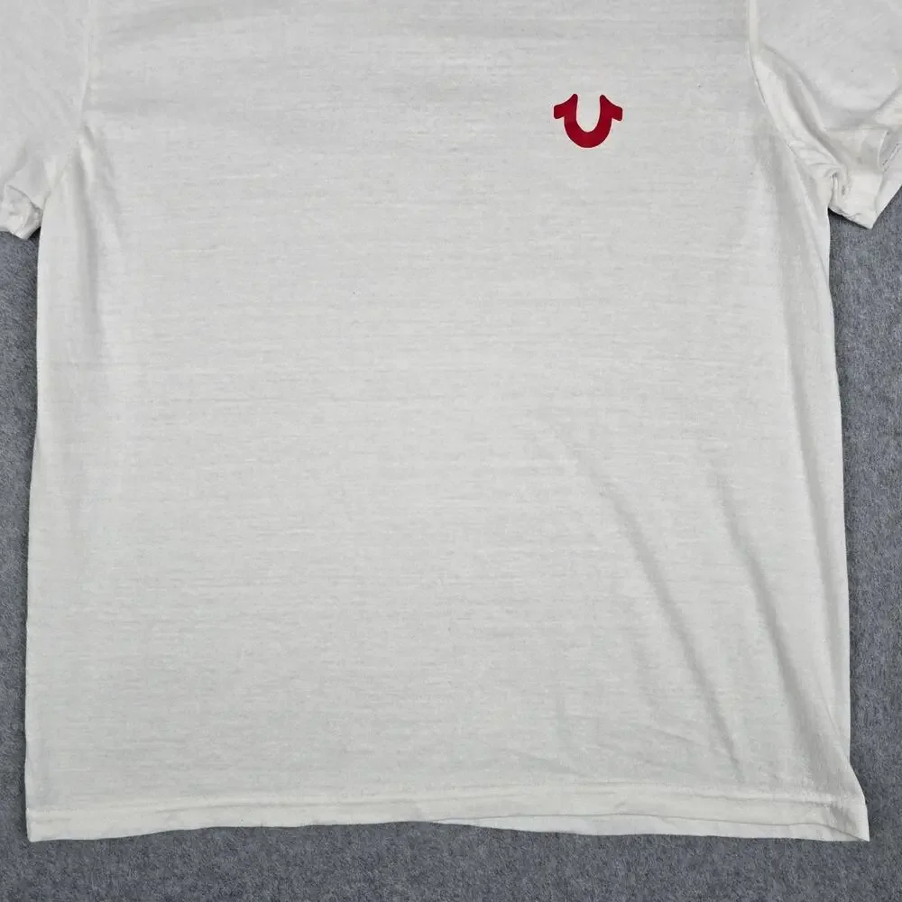 True Religion Medium White Short Sleeve Logo T Shirt